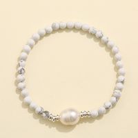 Vintage Style Solid Color Natural Stone Freshwater Pearl Copper Bracelets main image 7
