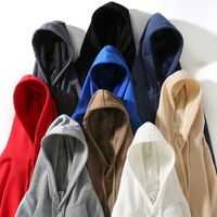 Women's Men's Hoodie Long Sleeve Unisex Hoodies Pocket Simple Style Solid Color main image 4