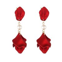 1 Pair Simple Style Leaf Stoving Varnish Arylic Drop Earrings main image 5