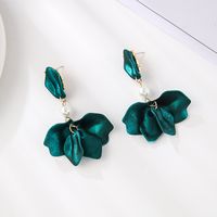 1 Pair Simple Style Leaf Stoving Varnish Arylic Drop Earrings sku image 3