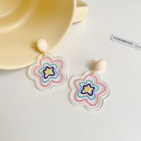 1 Pair Simple Style Rabbit Printing Arylic Drop Earrings sku image 8