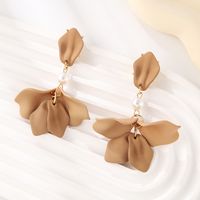 1 Pair Simple Style Leaf Stoving Varnish Arylic Drop Earrings sku image 10