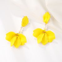 1 Pair Simple Style Leaf Stoving Varnish Arylic Drop Earrings main image 3