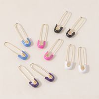 1 Pair Simple Style Color Block Alloy · Ear Studs main image 4