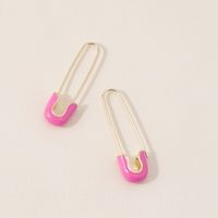 1 Paire Style Simple Bloc De Couleur Alliage · Boucles D'oreilles main image 3