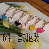Retro Heart Shape Alloy Enamel Plating Women's Pendant Necklace sku image 7