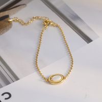 Kupfer Dame Moderner Stil Pendeln Überzug Inlay Hülse Künstliche Perlen Armbänder main image 4