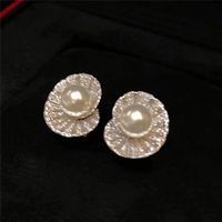 1 Pair Lady Shell Plating Inlay Copper Artificial Pearls Ear Studs main image 4
