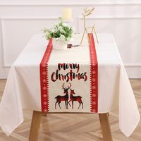 Christmas Classic Style Letter Cloth Holiday Daily Tablecloth sku image 6