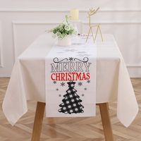 Christmas Classic Style Letter Cloth Holiday Daily Tablecloth sku image 9
