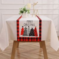 Christmas Classic Style Letter Cloth Holiday Daily Tablecloth sku image 1