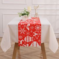 Christmas Classic Style Letter Cloth Holiday Daily Tablecloth sku image 13