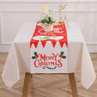 Christmas Classic Style Letter Cloth Holiday Daily Tablecloth sku image 11