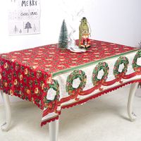 Christmas Classic Style Letter Polyester Festival Tablecloth sku image 6