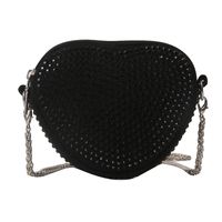 Women's All Seasons Pu Leather Solid Color Vintage Style Classic Style Heart-shaped Zipper Shoulder Bag sku image 3