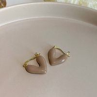 1 Pair Vintage Style Heart Shape Plating Alloy Drop Earrings sku image 13