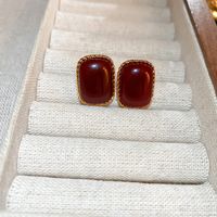 1 Pair Vintage Style Heart Shape Plating Alloy Drop Earrings sku image 22