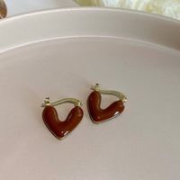 1 Pair Vintage Style Heart Shape Plating Alloy Drop Earrings sku image 12