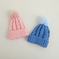 Children Unisex Japanese Style Simple Style Solid Color Wool Cap main image 5