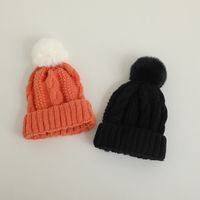 Children Unisex Japanese Style Simple Style Solid Color Wool Cap main image 4