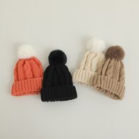 Children Unisex Japanese Style Simple Style Solid Color Wool Cap main image 2