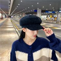 Women's Elegant Classic Style Solid Color Curved Eaves Beret Hat main image 5