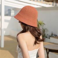 Women's Simple Style Classic Style Solid Color Wide Eaves Bucket Hat main image 5