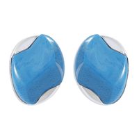 Wholesale Jewelry Modern Style Sweet Simple Style Geometric Alloy Resin Ear Studs sku image 5