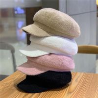 Women's Elegant Classic Style Solid Color Curved Eaves Beret Hat main image 6