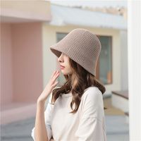 Women's Simple Style Classic Style Solid Color Wide Eaves Bucket Hat main image 4