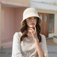 Women's Simple Style Classic Style Solid Color Wide Eaves Bucket Hat main image 2