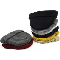 Unisex Simple Style Solid Color Eaveless Wool Cap main image 4