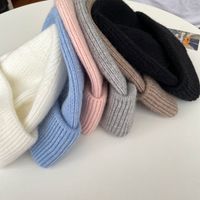 Women's Simple Style Solid Color Eaveless Wool Cap main image 4