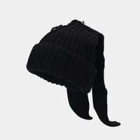 Unisex Vacation Solid Color Eaveless Wool Cap main image 5