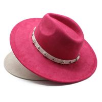 Unisex Vintage Style Ethnic Style Solid Color Big Eaves Fedora Hat main image 1
