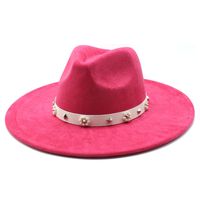 Unisex Vintage Style Ethnic Style Solid Color Big Eaves Fedora Hat main image 4