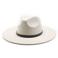 Unisex Vintage Style Ethnic Style Solid Color Flat Eaves Fedora Hat sku image 1