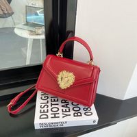 Women's Small All Seasons Pu Leather Solid Color Classic Style Square Magnetic Buckle Handbag main image 5