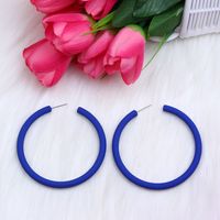 1 Pair Simple Style Solid Color Spray Paint Arylic Earrings sku image 8