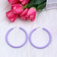1 Pair Simple Style Solid Color Spray Paint Arylic Earrings sku image 12