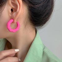 Wholesale Jewelry Sweet Solid Color Arylic Spray Paint Ear Studs sku image 7