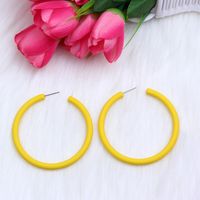 1 Pair Simple Style Solid Color Spray Paint Arylic Earrings sku image 2
