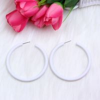 1 Pair Simple Style Solid Color Spray Paint Arylic Earrings sku image 6