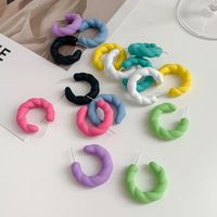 Wholesale Jewelry Sweet Solid Color Arylic Spray Paint Ear Studs main image 1