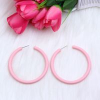 1 Pair Simple Style Solid Color Spray Paint Arylic Earrings sku image 3
