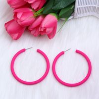 1 Pair Simple Style Solid Color Spray Paint Arylic Earrings sku image 11