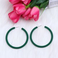 1 Pair Simple Style Solid Color Spray Paint Arylic Earrings sku image 1