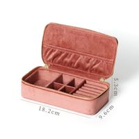 Retro Solid Color Flannel Jewelry Boxes sku image 1