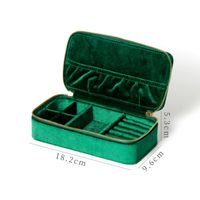 Retro Solid Color Flannel Jewelry Boxes sku image 3