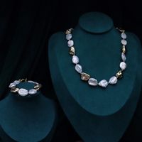 Elegant Lady Geometric Freshwater Pearl Bracelets Necklace In Bulk main image 4